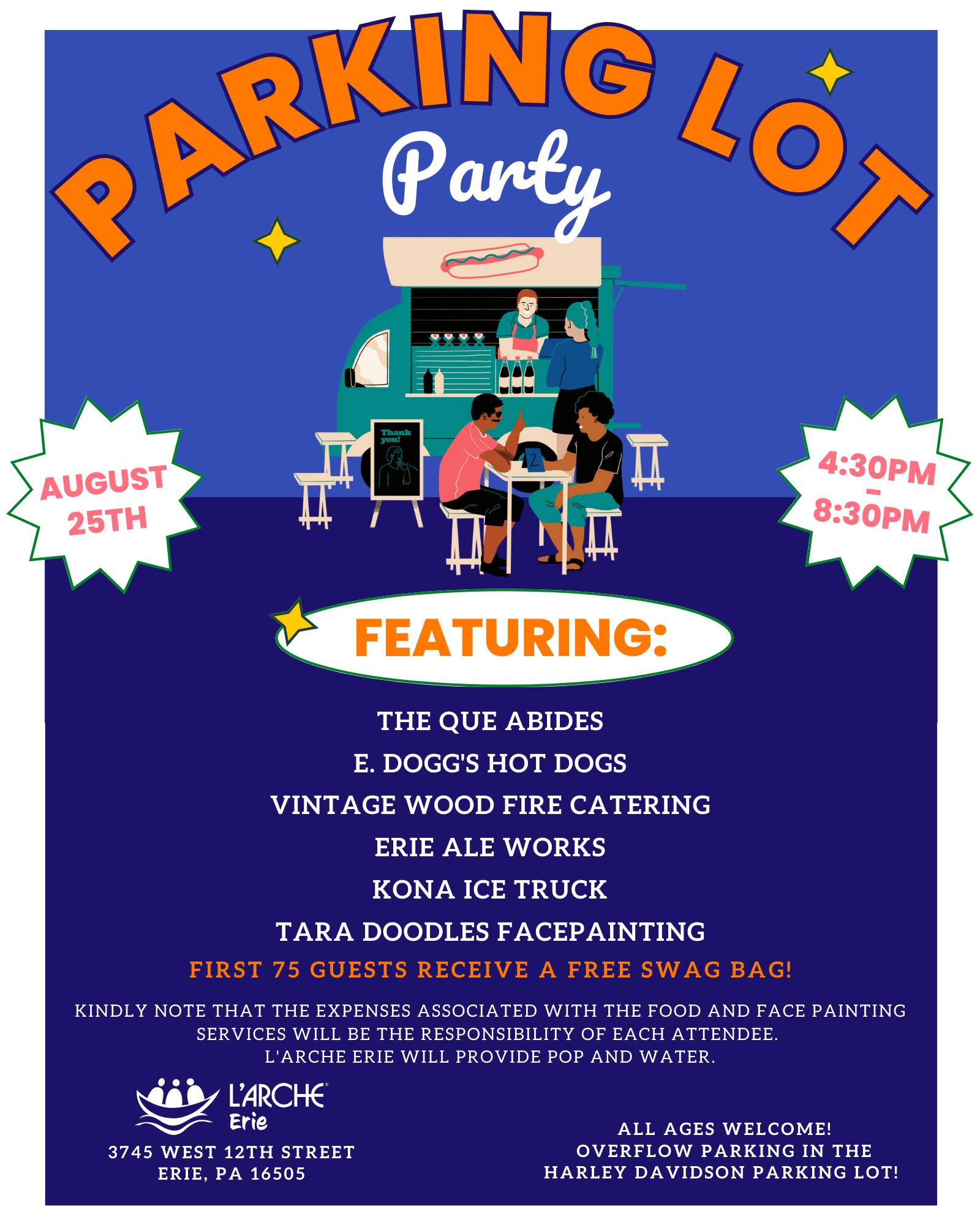Pop up: L'Arche Parking Lot Party
